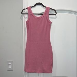 ZARA - Hot Pink Ribbed Mini Dress - Size S